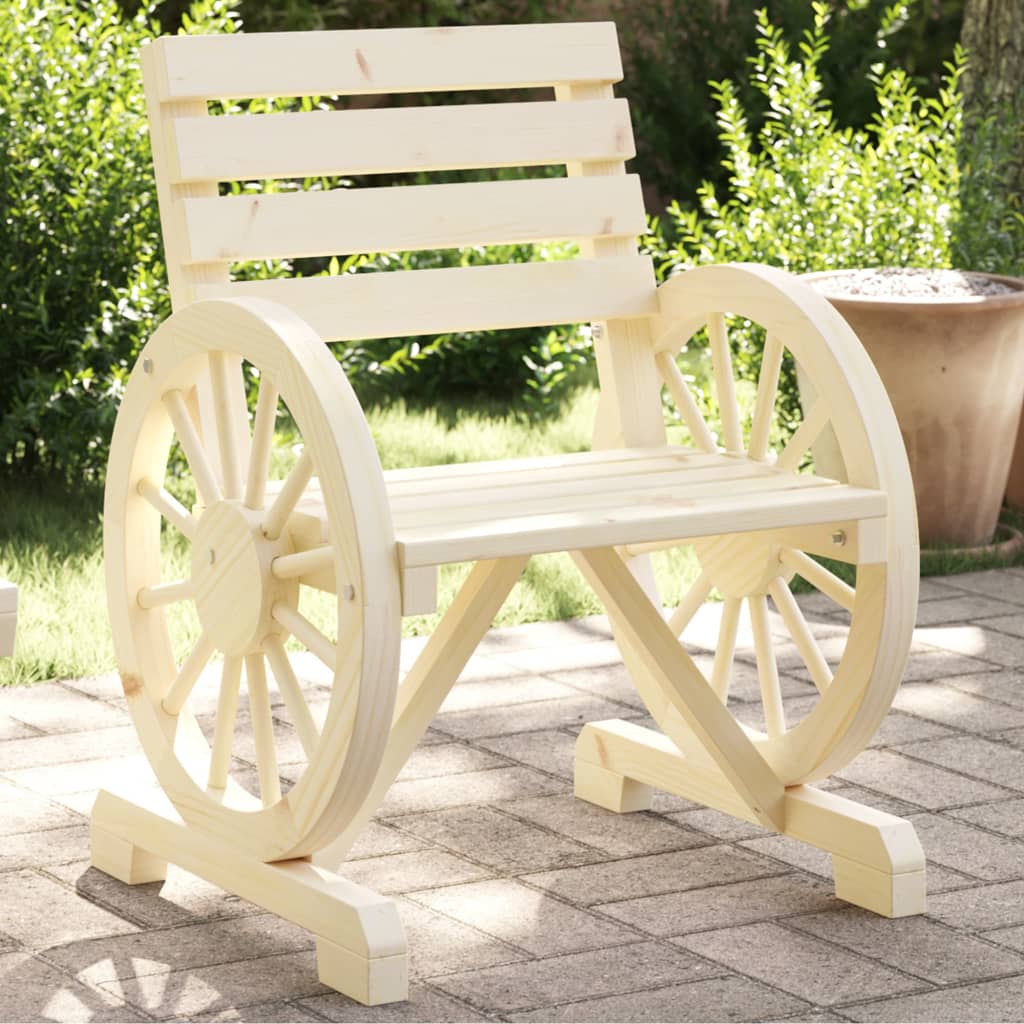 vidaXL Patio Chairs Outdoor Garden Seating Furniture 4 Pcs Solid Wood Fir-3