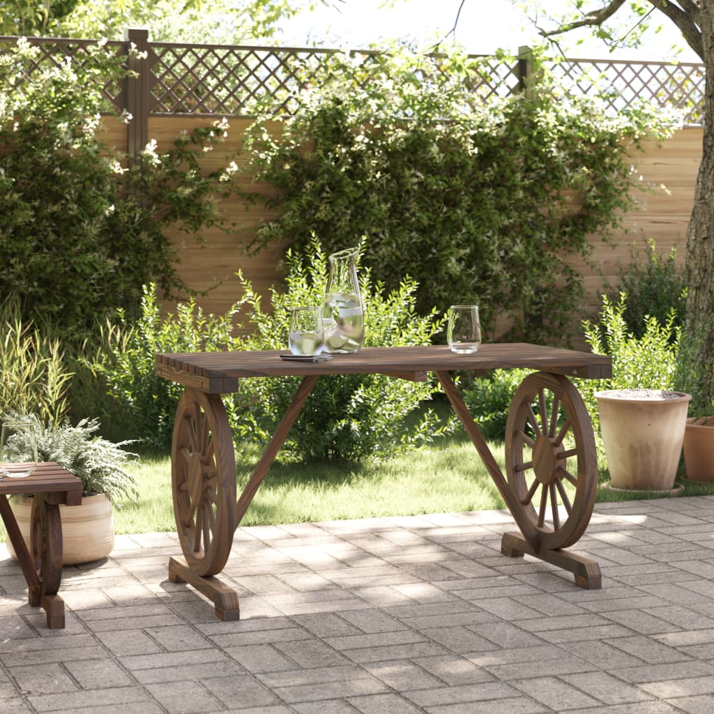 vidaXL Patio Table Outdoor Garden Terrace Balcony Furniture Solid Wood Fir-4