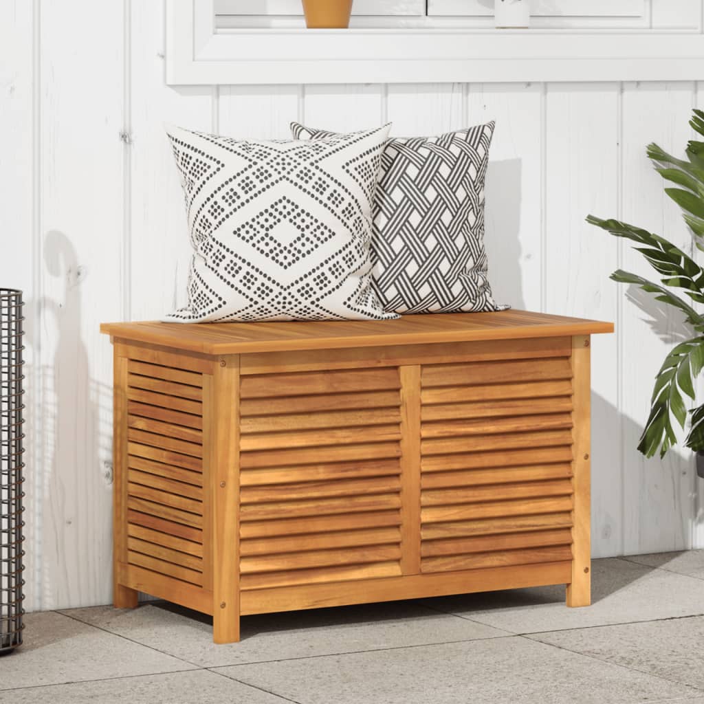 vidaXL Garden Storage Box with Louver Outdoor Furniture Solid Wood Acacia-7