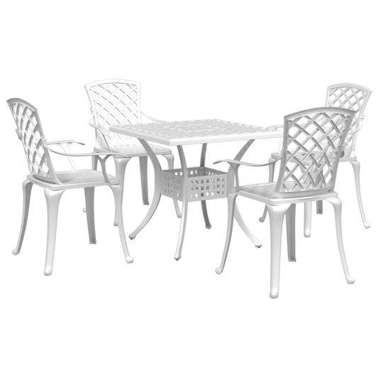 vidaXL Bistro Set Table and Chair Garden Outdoor Patio Furniture Cast Aluminum-1