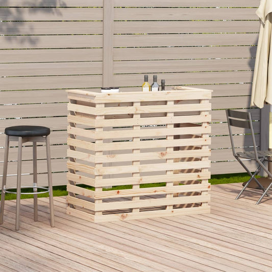 vidaXL Patio Bar Table with Roof Outdoor Garden Balcony Furniture Solid Wood-1
