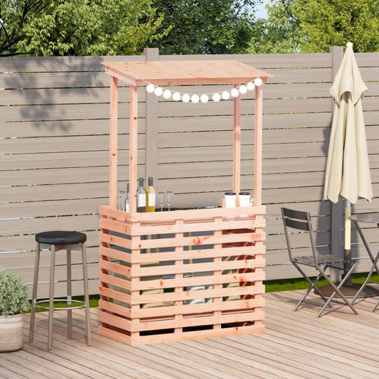 vidaXL Patio Bar Table with Roof Outdoor Garden Balcony Furniture Solid Wood-1