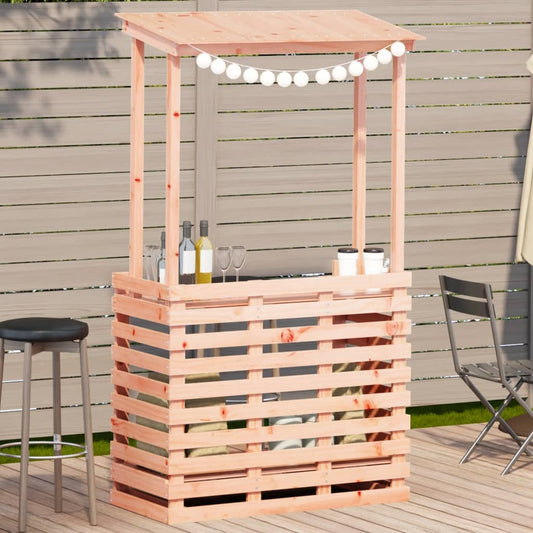 vidaXL Patio Bar Table with Roof Outdoor Garden Balcony Furniture Solid Wood-0