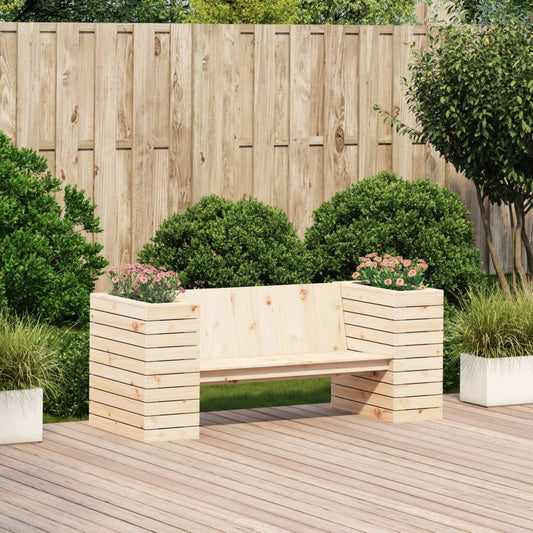vidaXL Planter Bench Seating Furniture Outdoor Balcony Garden Solid Wood Pine-1