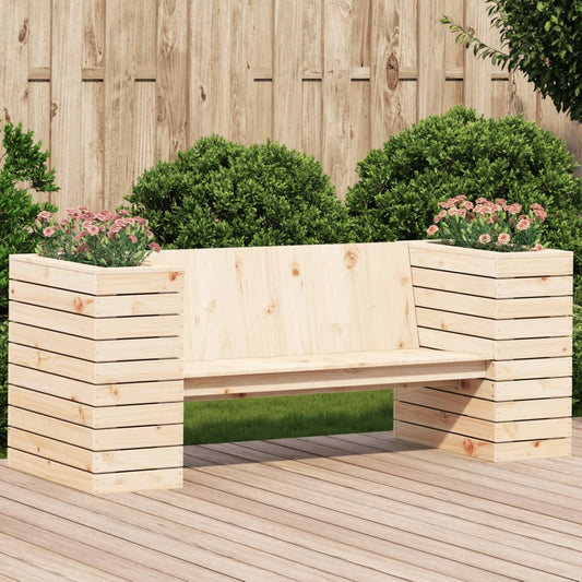 vidaXL Planter Bench Seating Furniture Outdoor Balcony Garden Solid Wood Pine-0
