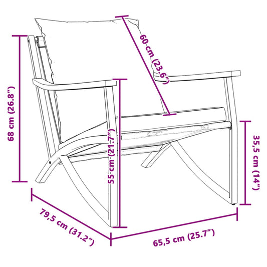 vidaXL Patio Chairs with Cushions Seating Outdoor Garden Furniture Black Steel-0