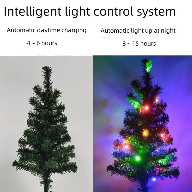 Celestial Blooms: Twin Solar-Powered Christmas Tree Lights-2