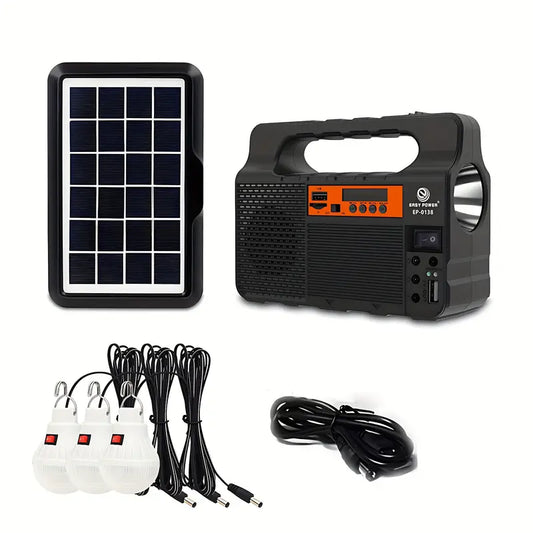 Portable Solar Searchlight: Outdoor Camping LED Light with Energy Storage-0