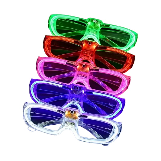 Illuminate the Night: 10-Pack LED Glasses Featuring 5 Neon Light Modes-0