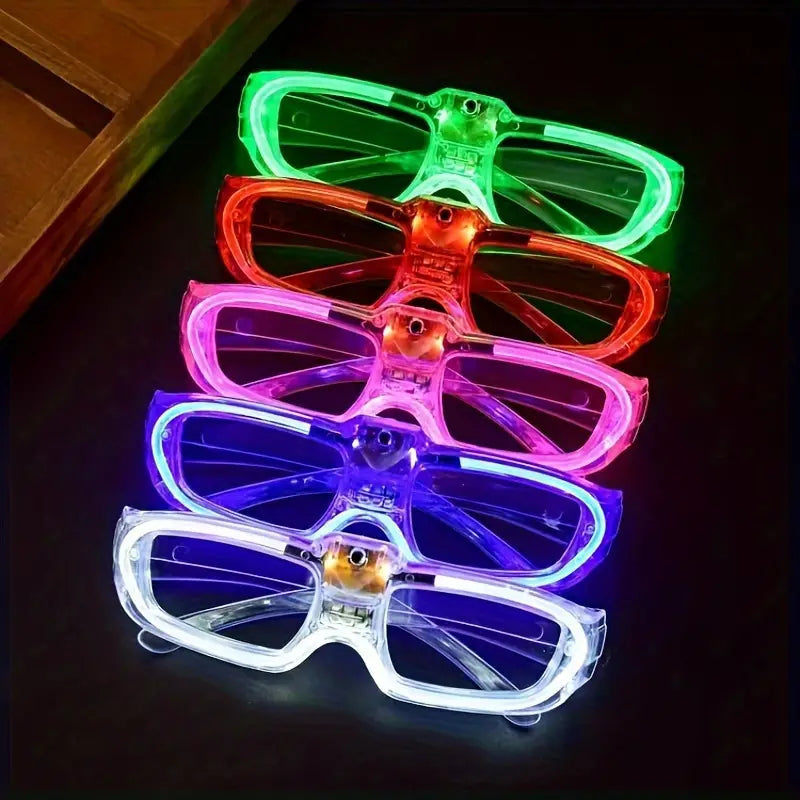Illuminate the Night: 10-Pack LED Glasses Featuring 5 Neon Light Modes-2