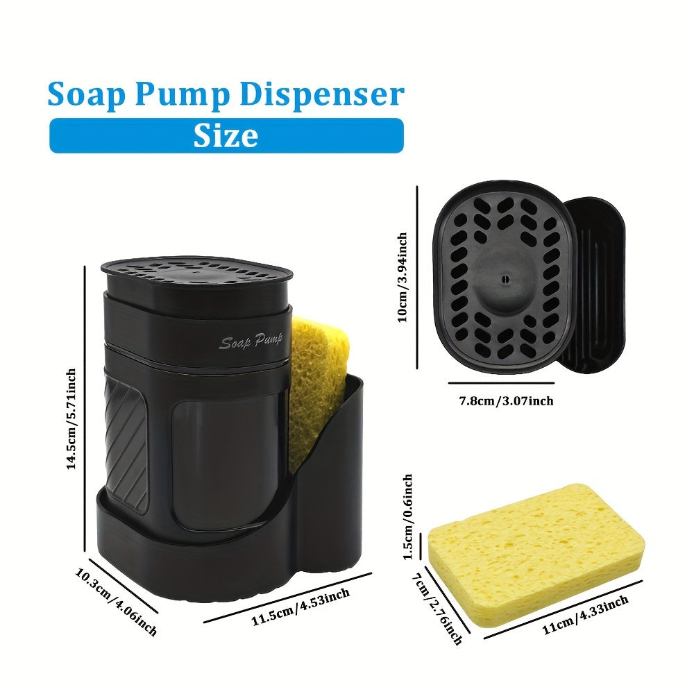NNETM Oval Soap Dispenser with Sponge Holder-2