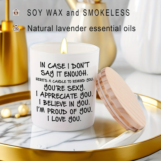 Lavender Scented Soy Candle with Glass Jar-1