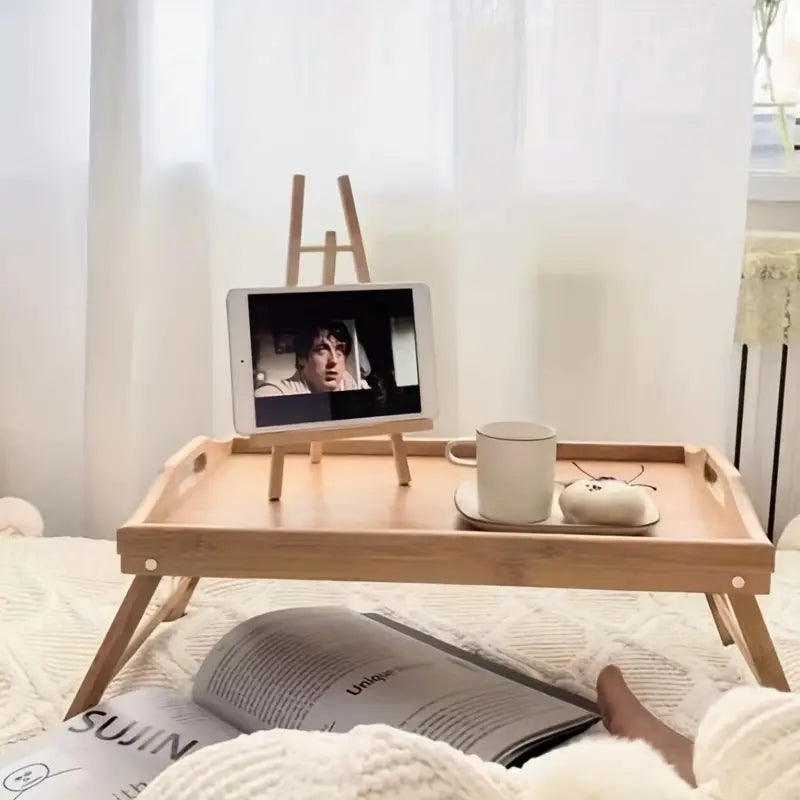 Step up your work-from-home setup with this Bamboo Laptop Desk-4