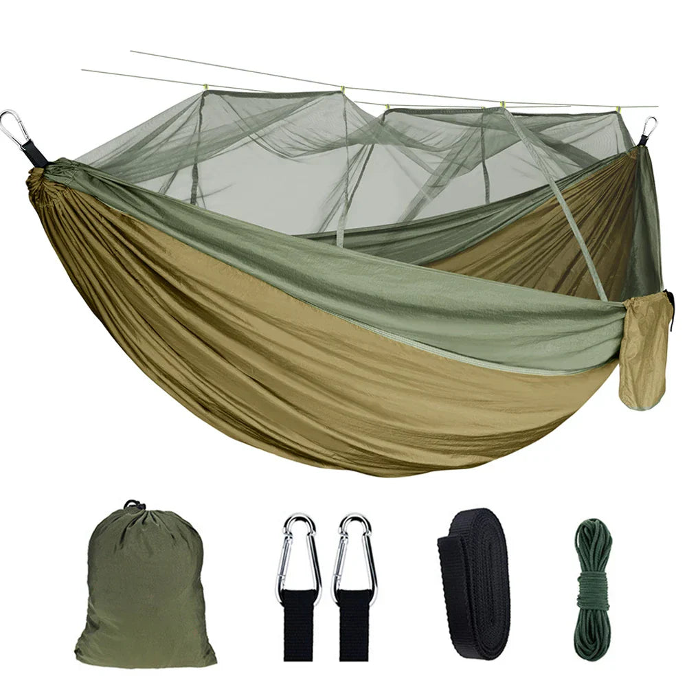 Quick-Opening Mosquito Net Hammock for Camping Swing-3