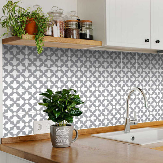 Grey Tile Stickers waterproof peel and stick floor tiles Model - B54-1
