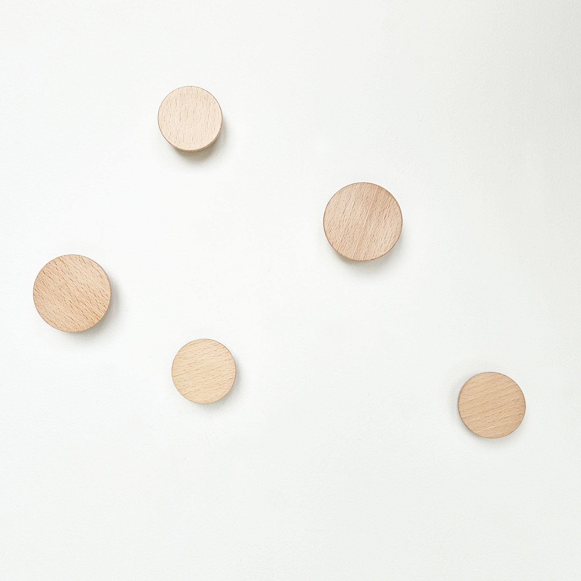 Round Beech Wood Wall Mounted Coat Hook / Knob-1