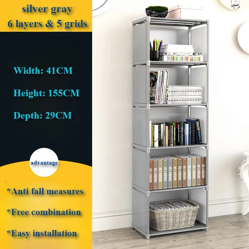 Simple Multi-layer Bookshelf Closet Organizer-3