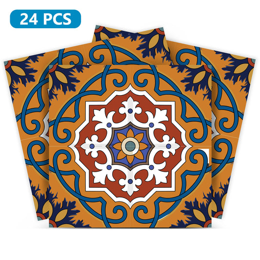 Orange and Red water and heat resistant Tile Stickers for fireplaces Model - C2-0