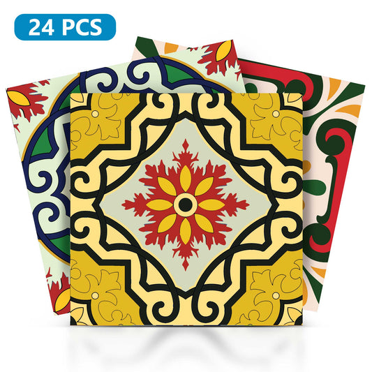 Mixed designs model colorful backsplash for wall renovation Tile stickers Model - C55-0
