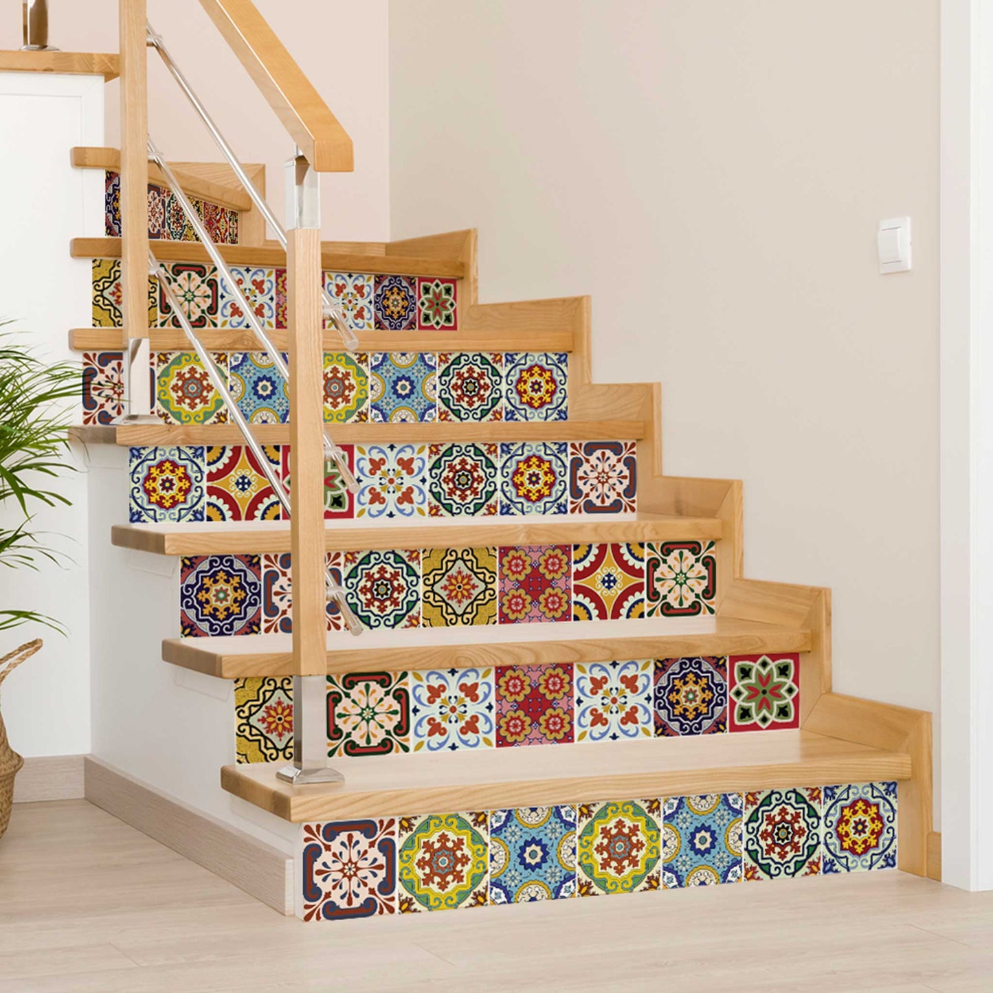 Mixed designs model colorful backsplash for wall renovation Tile stickers Model - C55-3