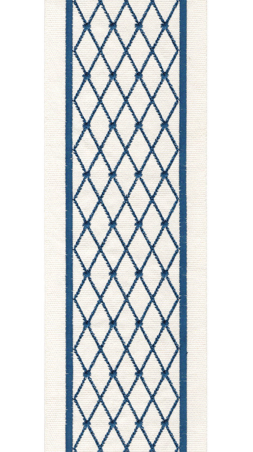 Embroidered Lattice Trim | 10cm Wide Cotton Canvas Border Lace | Curtain, Cushion & Craft Trimming by the Metre-2