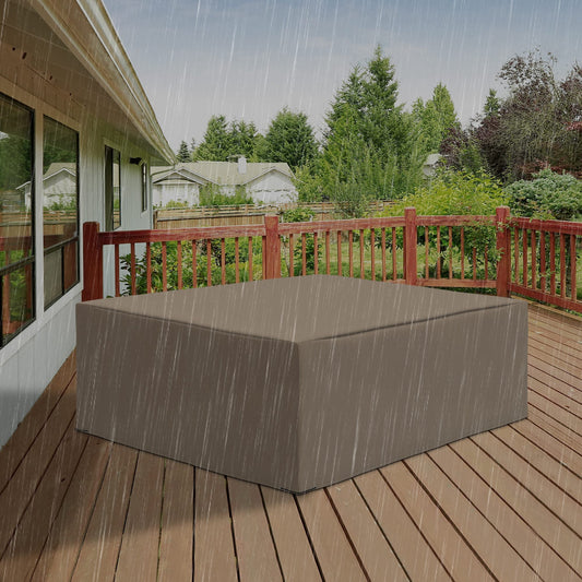1 Piece Waterproof Oxford Garden Furniture Cover - Beige-1