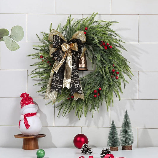 Christmas Wreath Artificial Front Door Green Decor-1