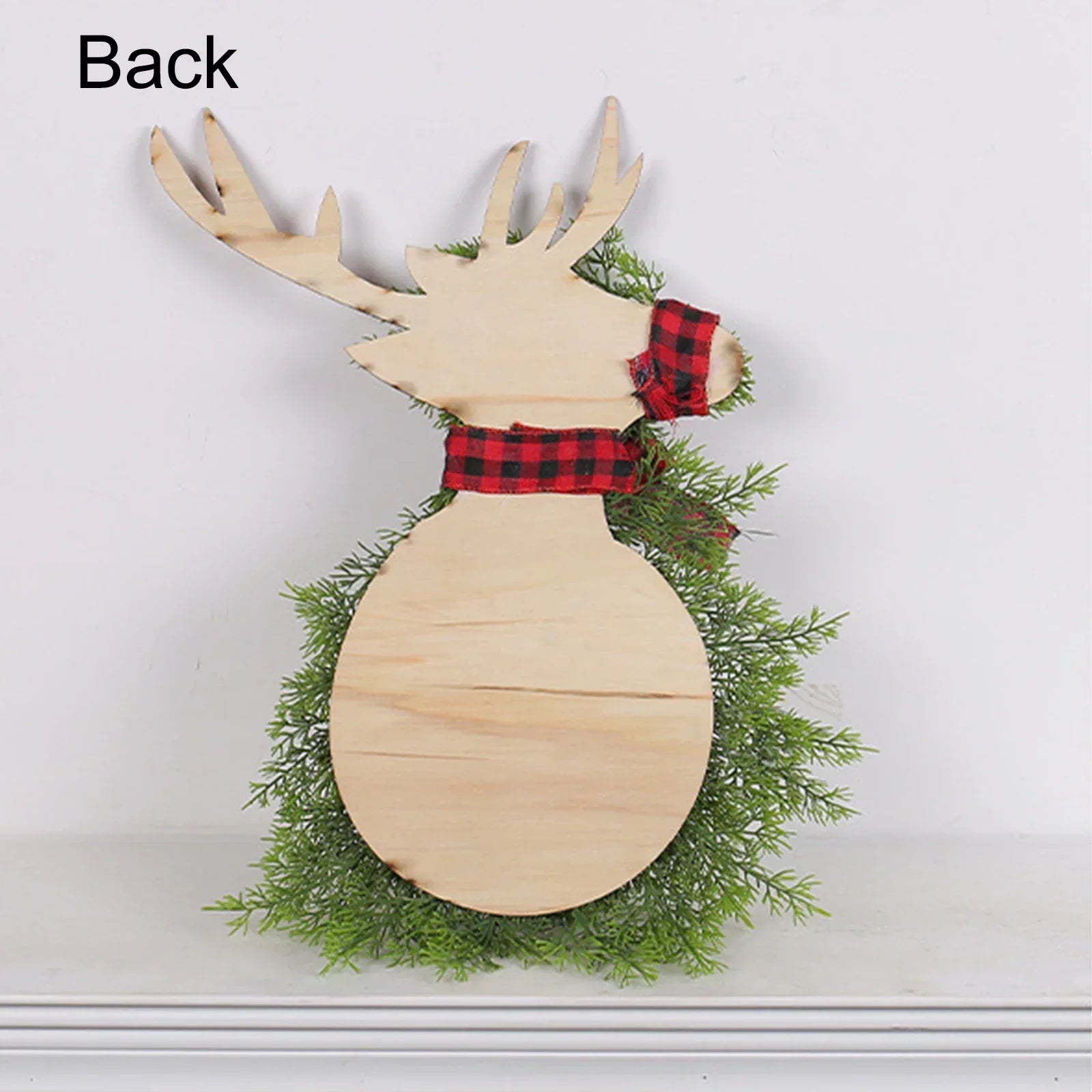 Christmas Reindeer Wreath Door Hanging Pine Spruce Decor-3