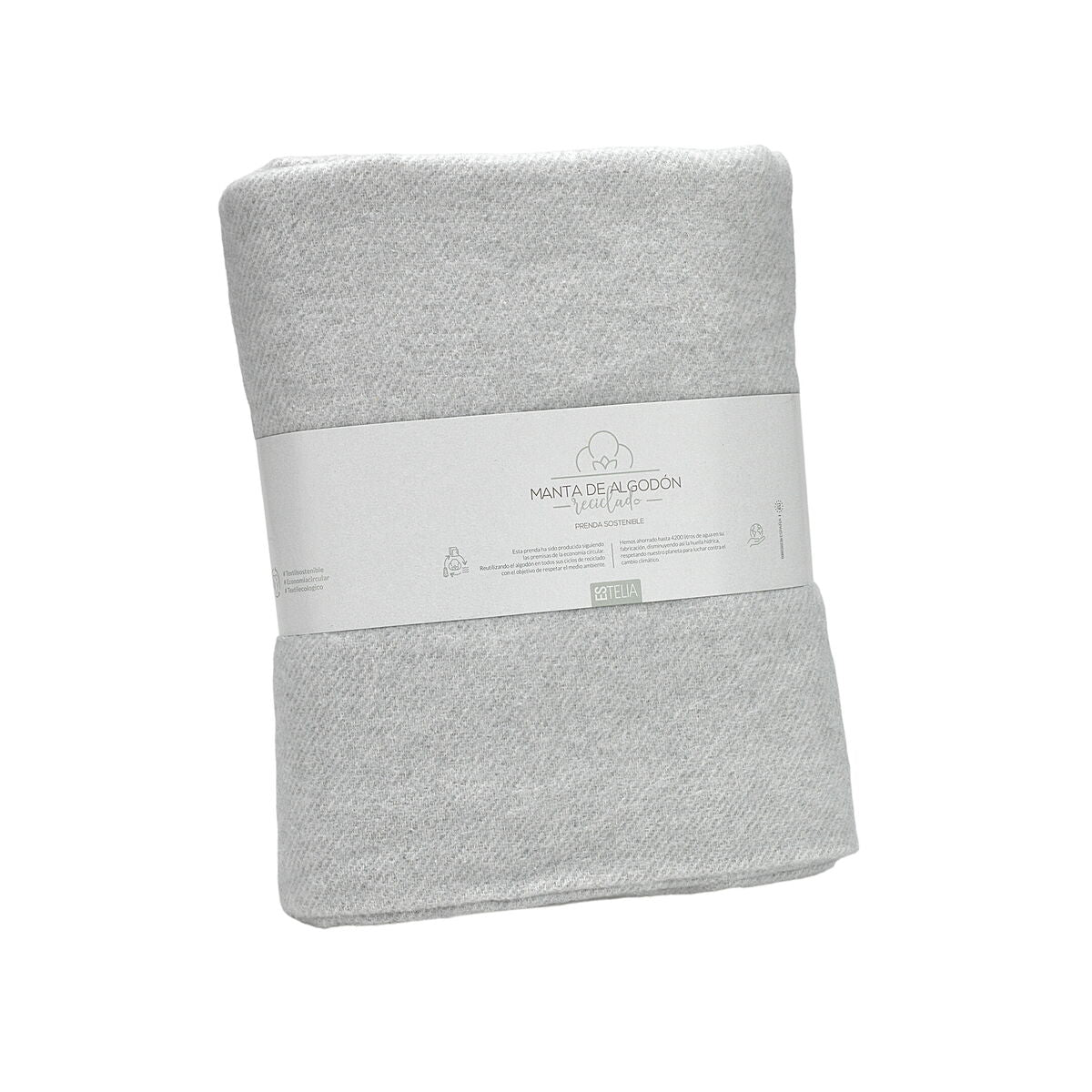 Blanket Alexandra House Living Lares Pearl Gray 125 x 180 cm-0