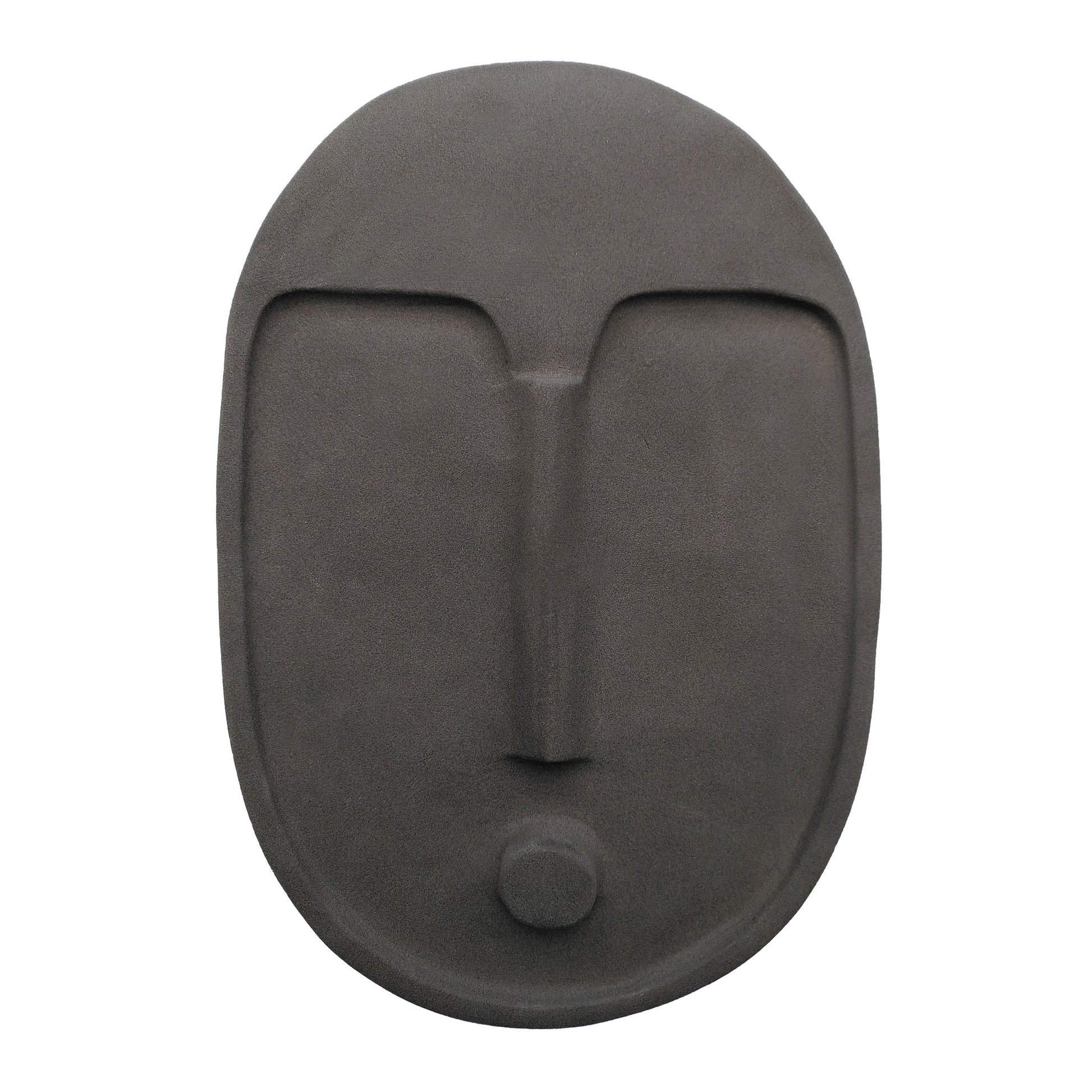 Ceramic Decorative Wall Mask - Anthracite Grey-0