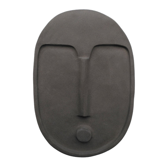 Ceramic Decorative Wall Mask - Anthracite Grey-0