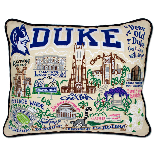 Duke University Collegiate Embroidered Pillow by CatStudio-0