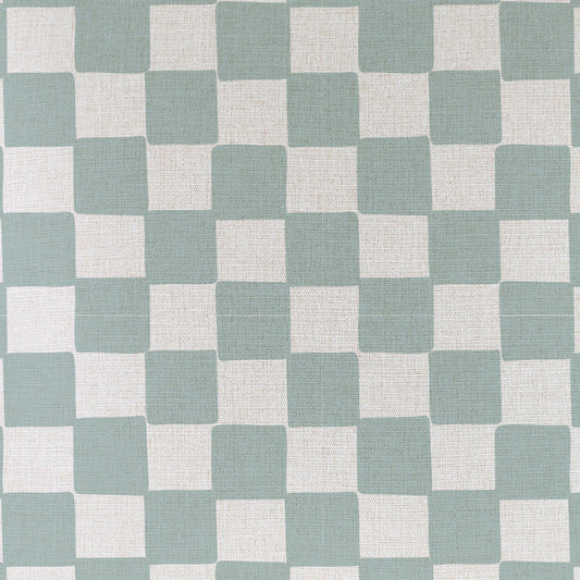 Round Placemat-Coastal Fringe-Check Seafoam-40cm-1