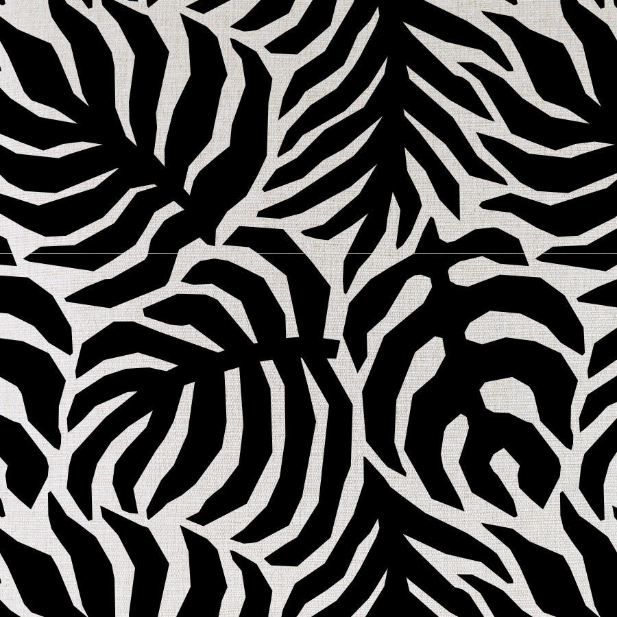 Cushion Cover-With Black Piping-Casa Palms Black-60cm x 60cm-1