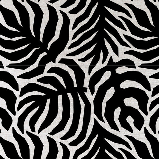 Cushion Cover-With Black Piping-Casa Palms Black-60cm x 60cm-1