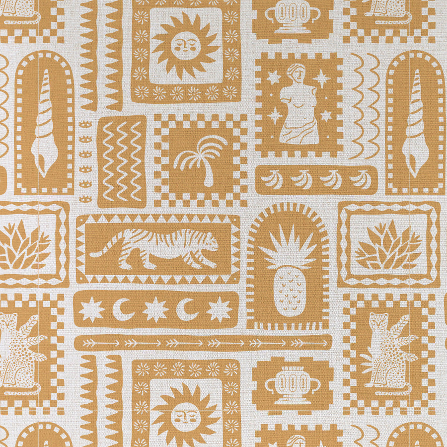 Cushion Cover-Coastal Fringe-Naxos Mustard-60cm x 60cm-2