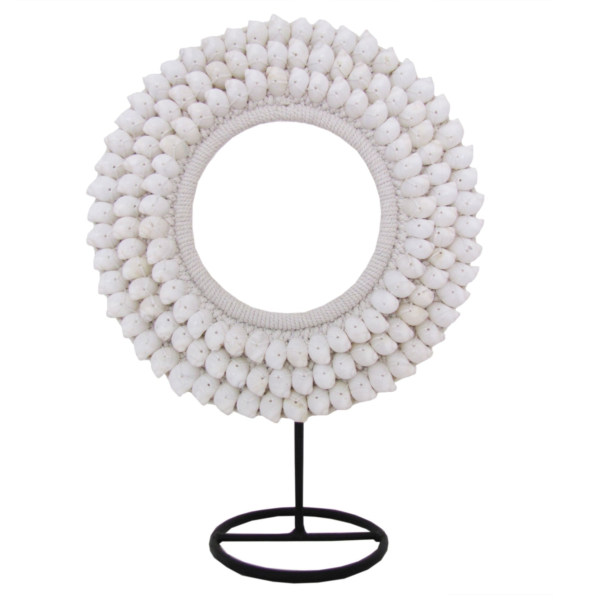 Tribal Shell Decor Stand-White Shells-Medium-0