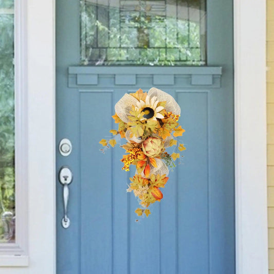 Fall Harvest Wreath Garland for Christmas Decor-1