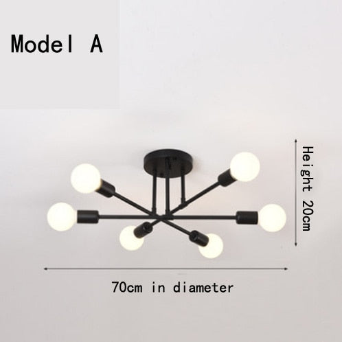 Modern Long Pole Rotating Ceiling Lamp-3