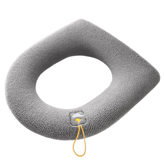 NNEOBA Winter Warm Toilet Seat Cover Closestool Mat 1Pcs Washable Bathroom Accessories Knitting Pure Color Soft O-shape Pad Bidet Cover-0