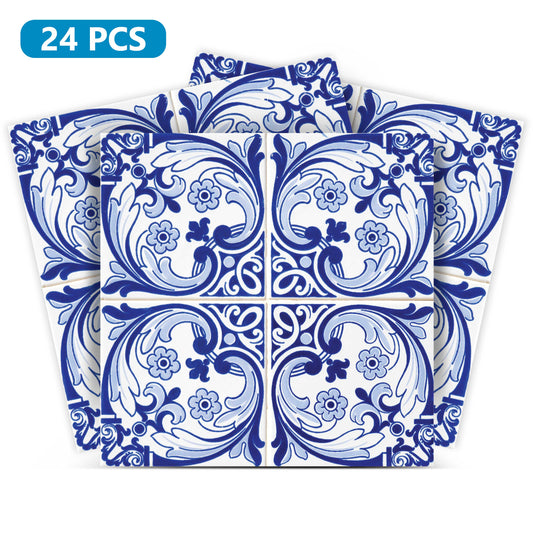 Blue and White beautiful backsplash Spanish for bathroom design Tiles Model - H13-0
