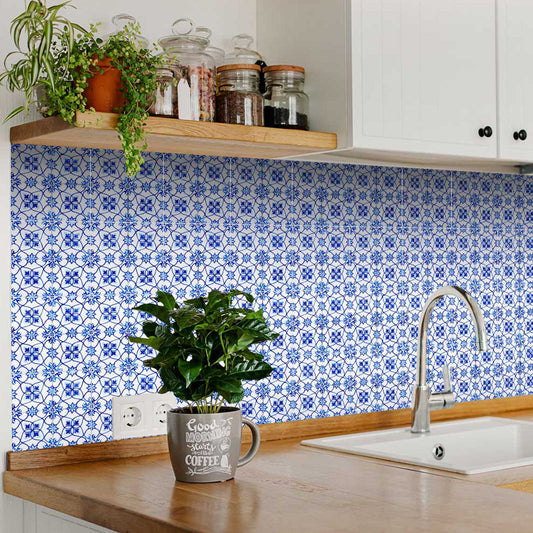 Light Blue backsplash Peel and Stick Tile Stickers wall pattern Model - H19-1