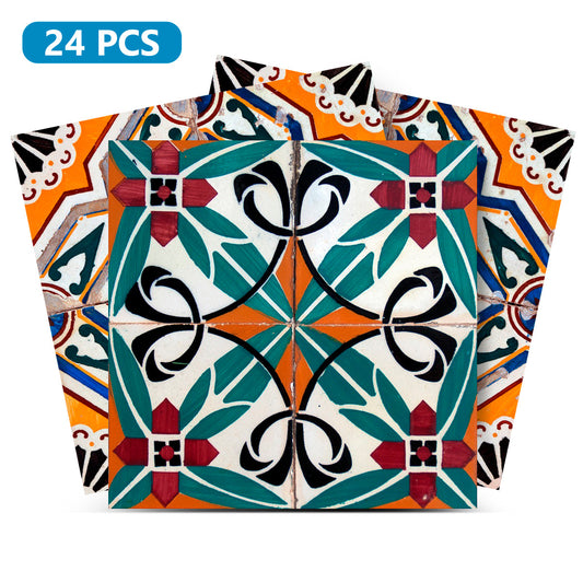 Beautiful Multicolor Mexican Backsplash DIY Different Patterns Tile Stickers Model - H203-0