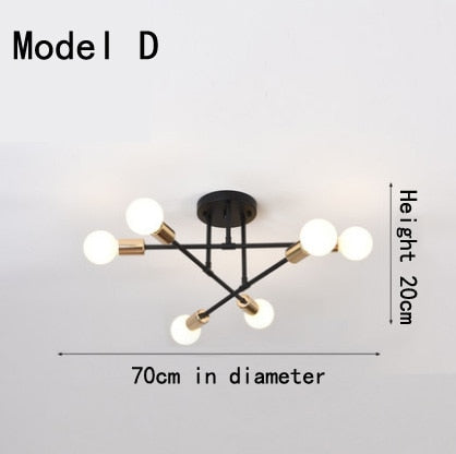 Modern Long Pole Rotating Ceiling Lamp-4