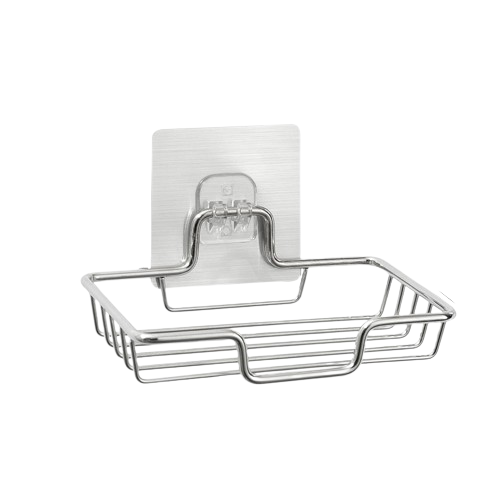 High Quality Soap Rack Wall Mounted Soap Holder Stainless Steel Soap Sponge Dish Bathroom Accessories Soap Dishes Self Adhesive-1