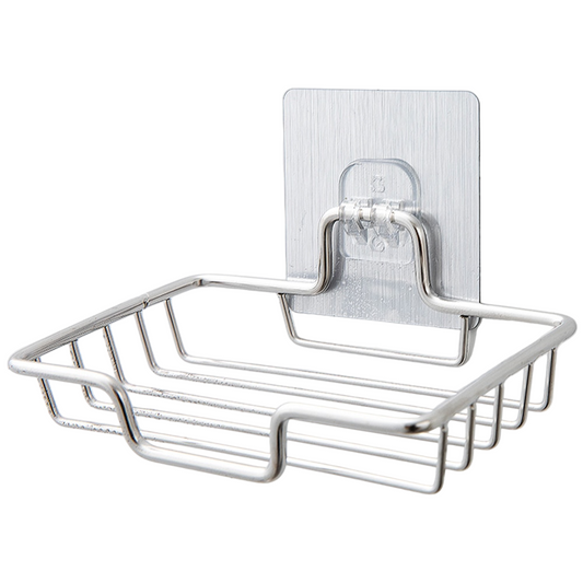 High Quality Soap Rack Wall Mounted Soap Holder Stainless Steel Soap Sponge Dish Bathroom Accessories Soap Dishes Self Adhesive-0