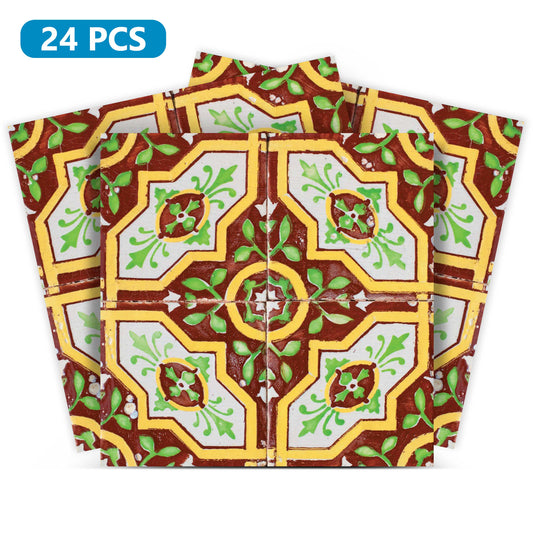 Green and Red Spanish Trendy Peel and Stick Tile Stickers for kitchen renovation Model - H9-0