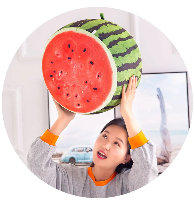 Adorable Watermelon Inflatable Stool for Kids - Portable, Plush, and Fun!-2