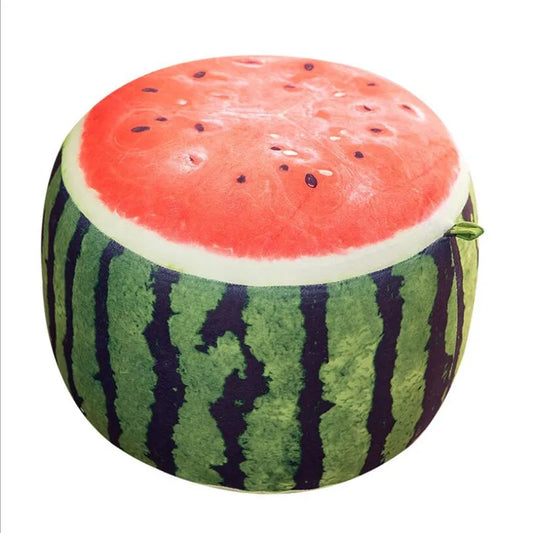 Adorable Watermelon Inflatable Stool for Kids - Portable, Plush, and Fun!-0