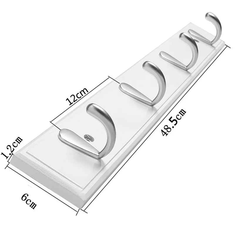 Concise Style Bedroom Furniture Coat Rack Clothes Hanger Hooks Living Room Closet Bamboo Hat Racks Coat Hanger Wall Hook 4 Hooks-2